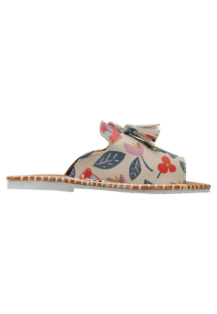 Enfants Cuir Vegan Beige Sandales - For Girl Motif