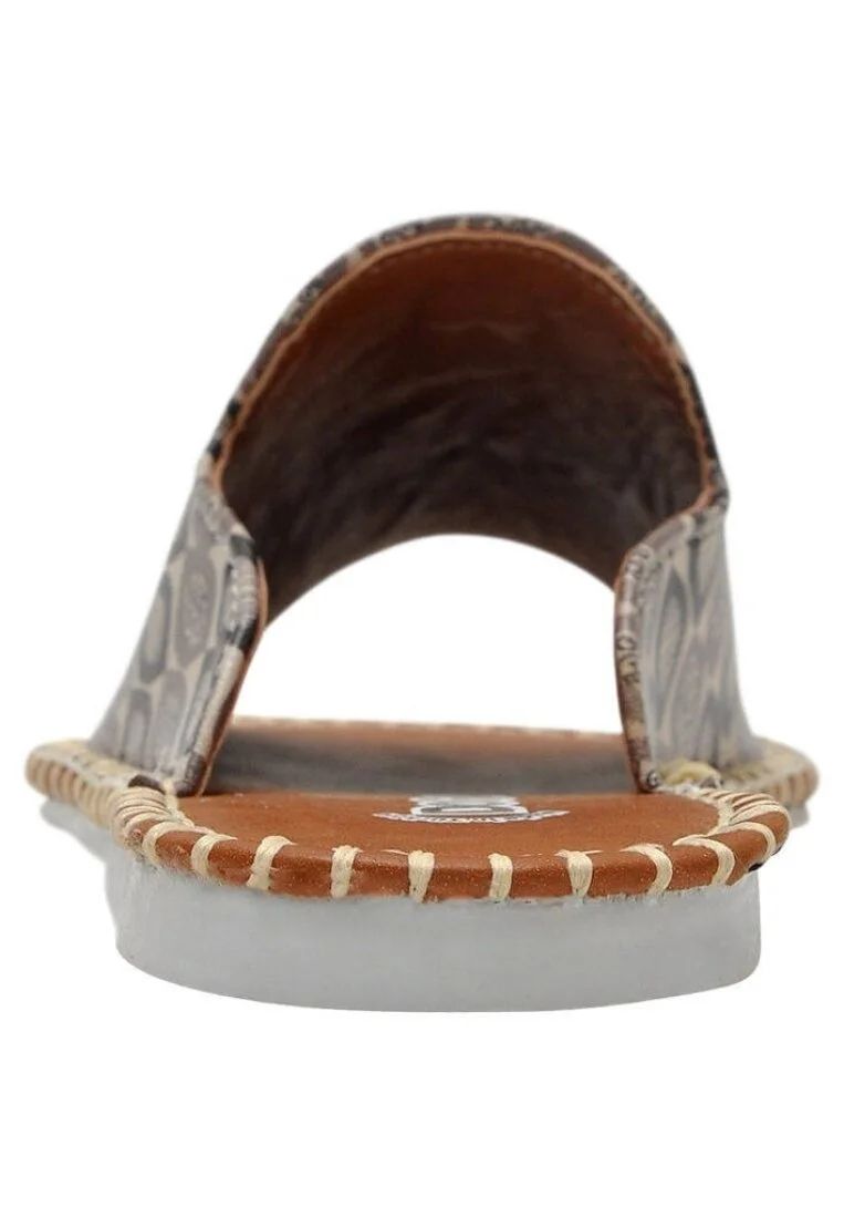 Enfants Cuir Vegan Gris Sandales - Hi Darling Motif