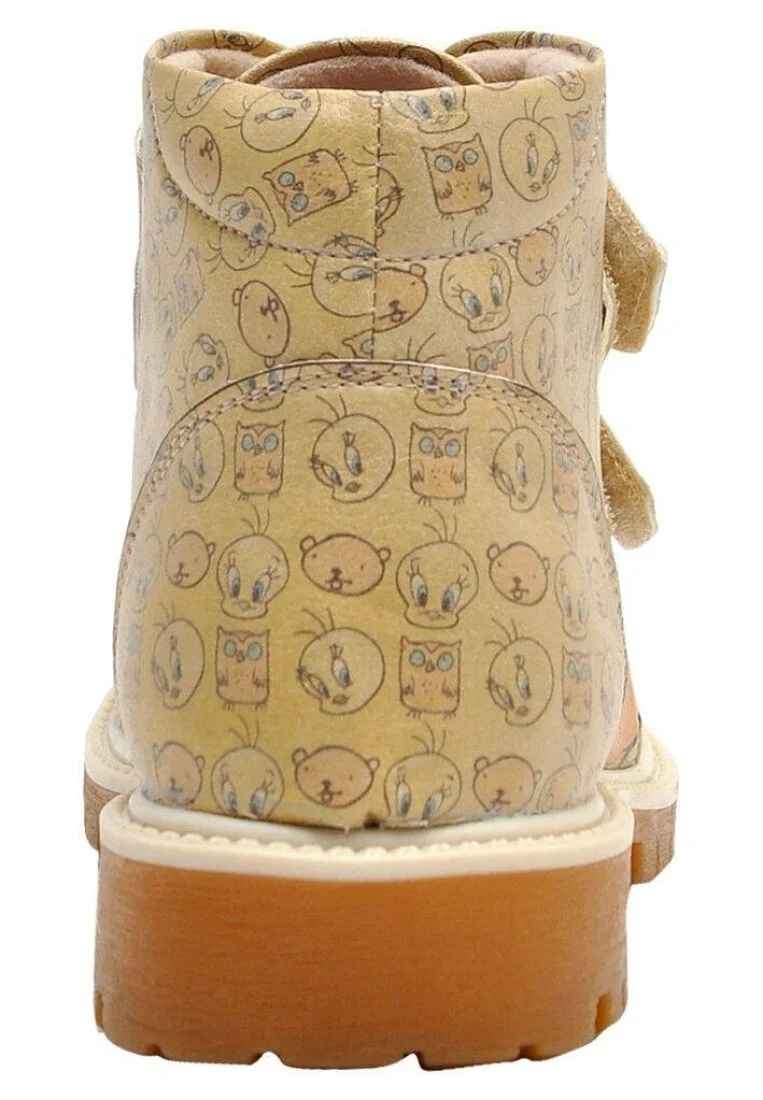 Enfants Cuir Vegan Jaune Bottes - Warner Bros Tweety Moods Motif