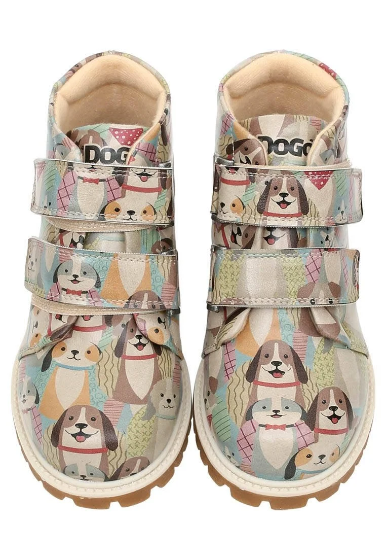 Enfants Cuir Vegan Multicolore Bottes - Best Friends Forever Motif