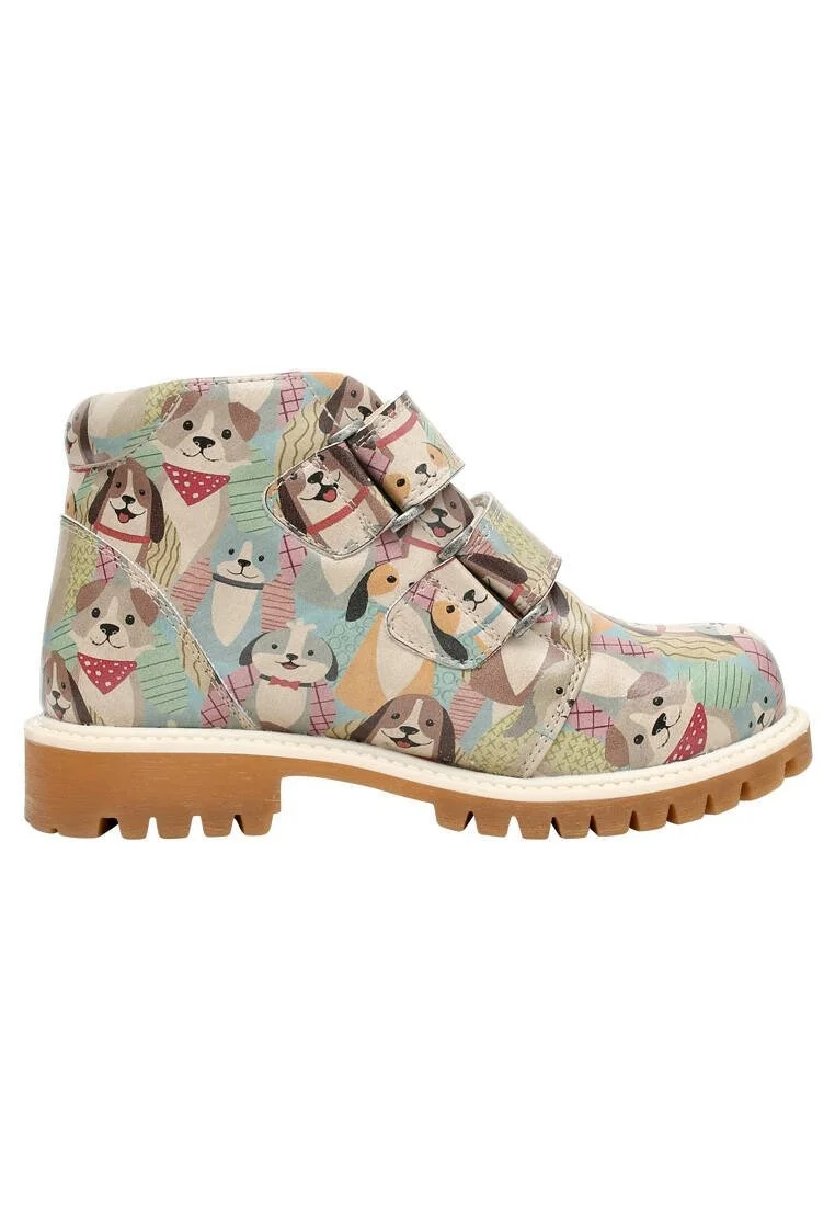 Enfants Cuir Vegan Multicolore Bottes - Best Friends Forever Motif