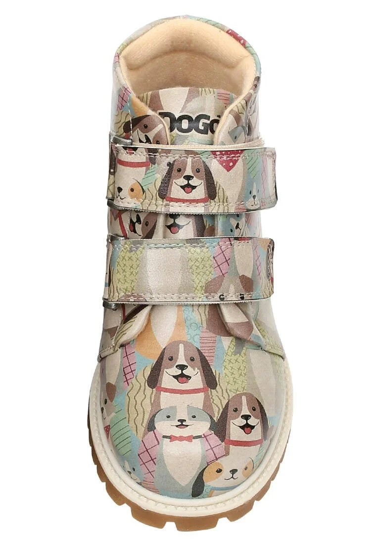 Enfants Cuir Vegan Multicolore Bottes - Best Friends Forever Motif