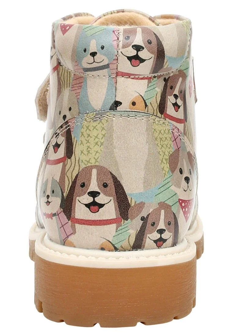Enfants Cuir Vegan Multicolore Bottes - Best Friends Forever Motif