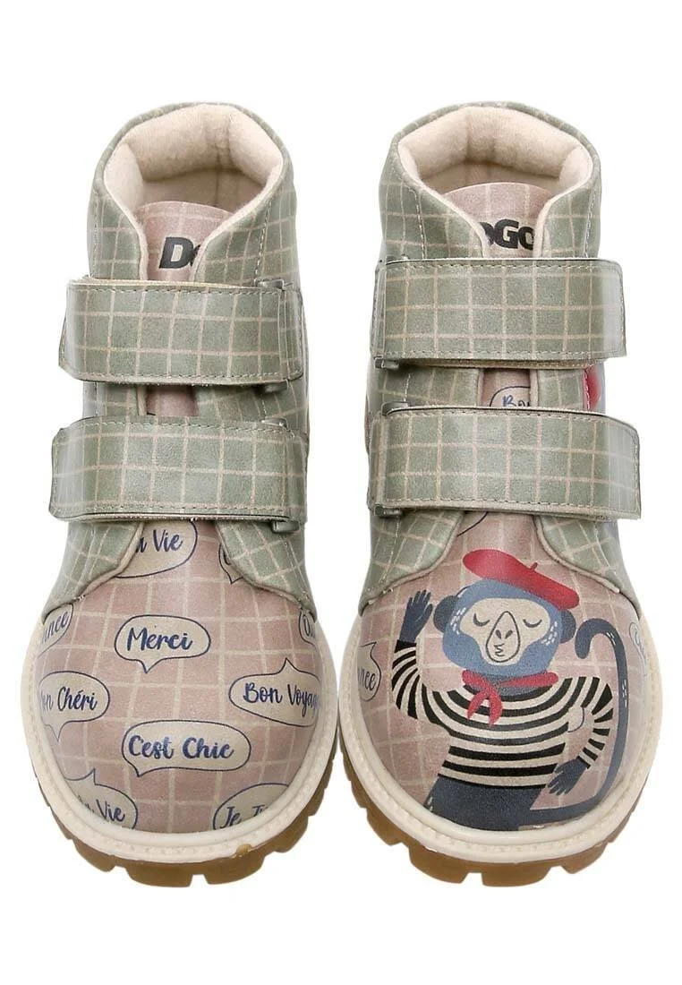 Enfants Cuir Vegan Multicolore Bottes - Bonjour Mon Chéri Motif