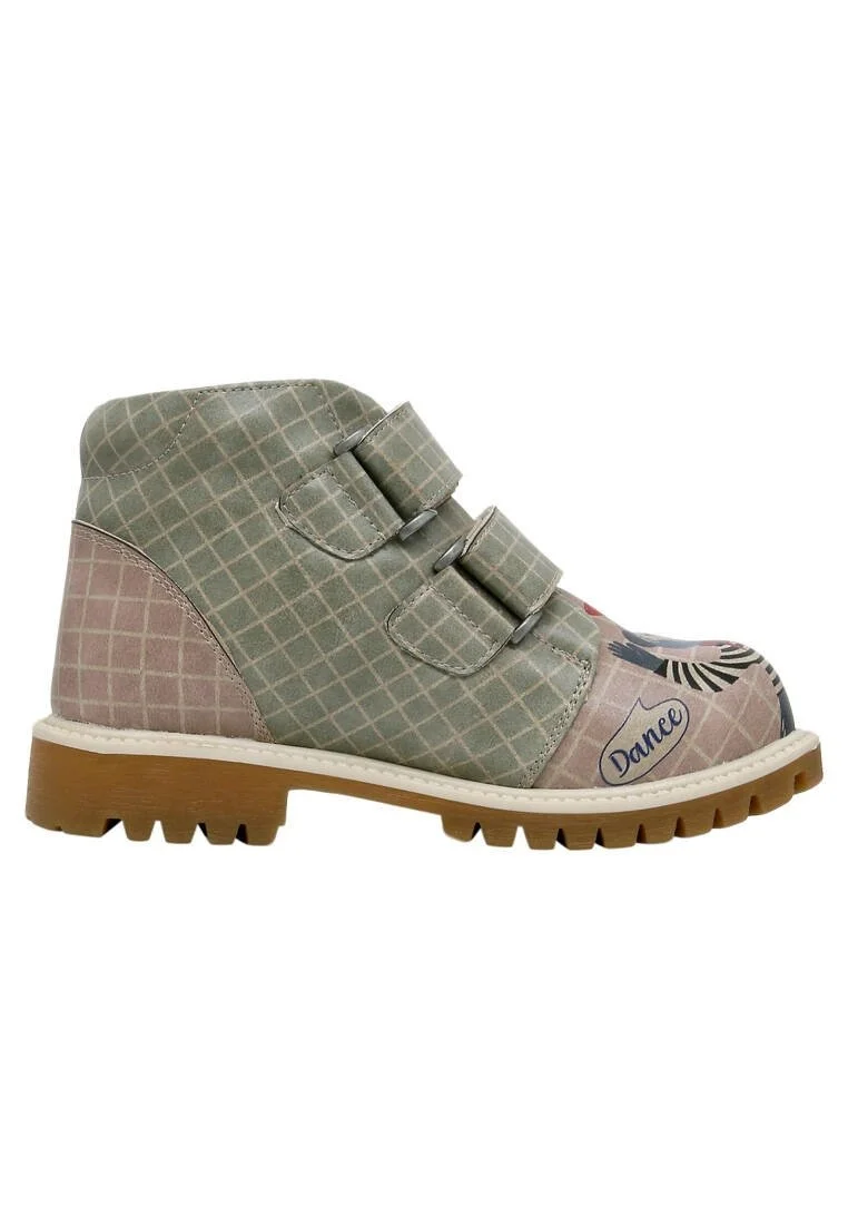 Enfants Cuir Vegan Multicolore Bottes - Bonjour Mon Chéri Motif