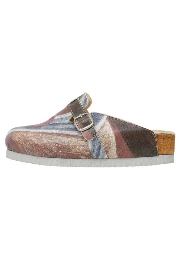 Enfants Cuir Vegan Multicolore Chaussons - Highway to Adventure Motif