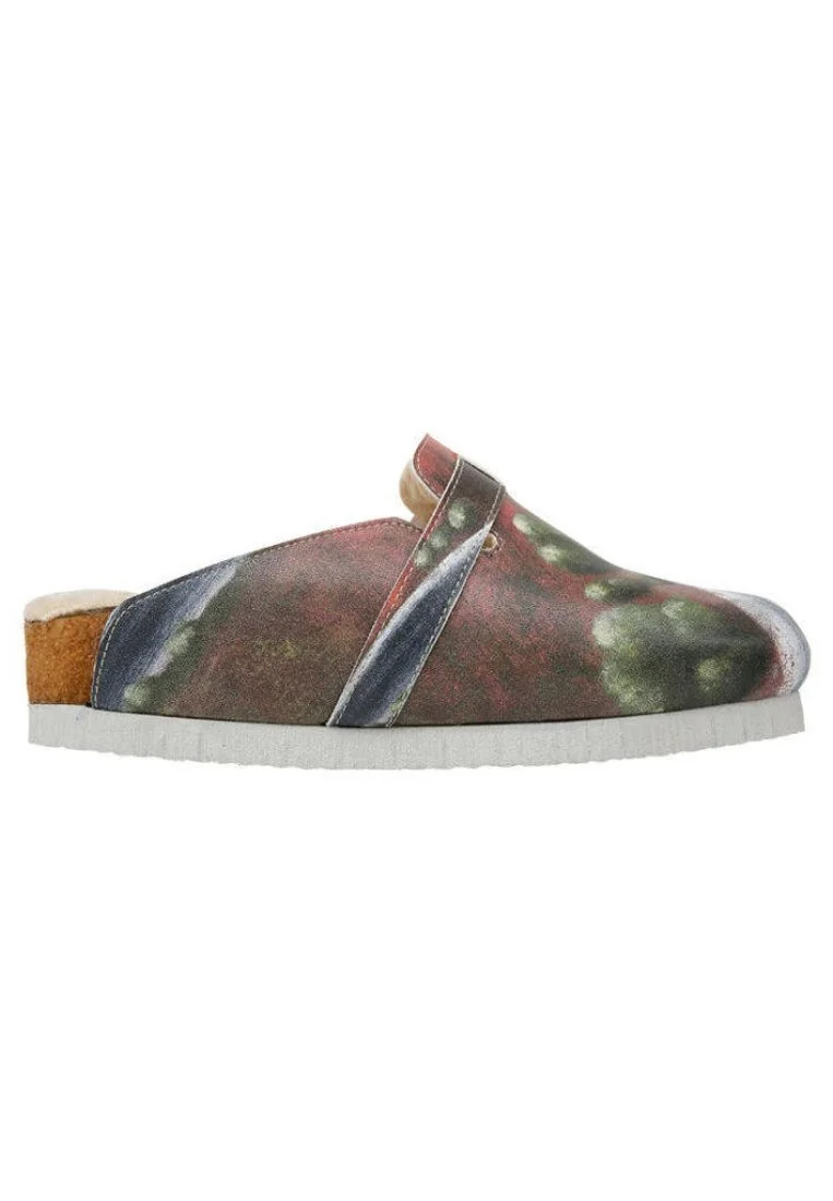 Enfants Cuir Vegan Multicolore Chaussons - Highway to Adventure Motif