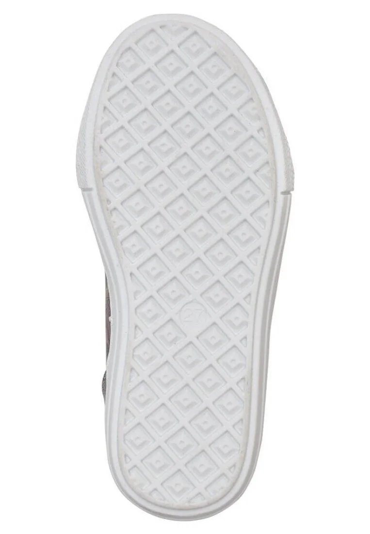Enfants Cuir Vegan Noir Baskets à Enfiler - Cuernos De Venado Motif