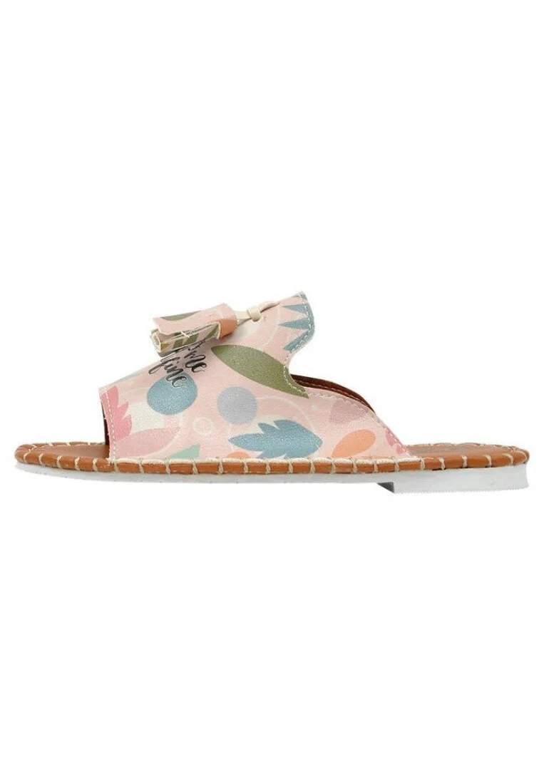 Enfants Cuir Vegan Rose Sandales - Summer breeze Motif