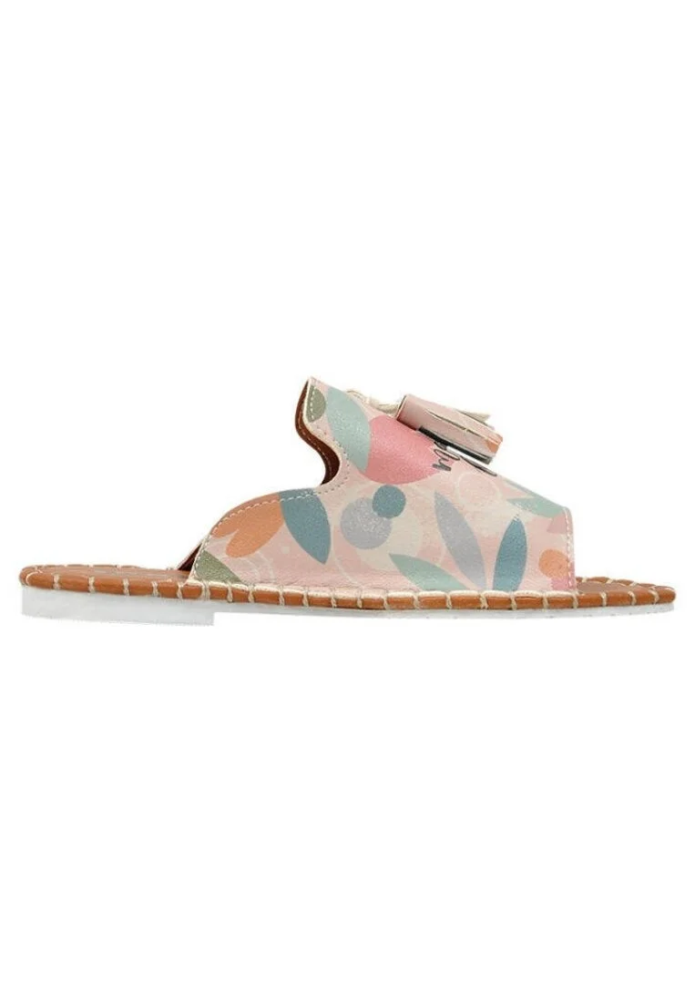 Enfants Cuir Vegan Rose Sandales - Summer breeze Motif