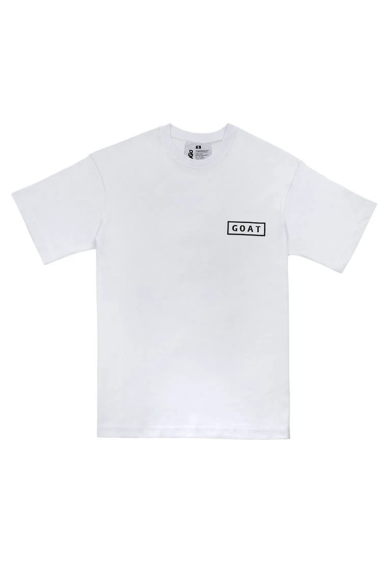 Erkek Vegan Beyaz T-Shirt - Goat Tasarım