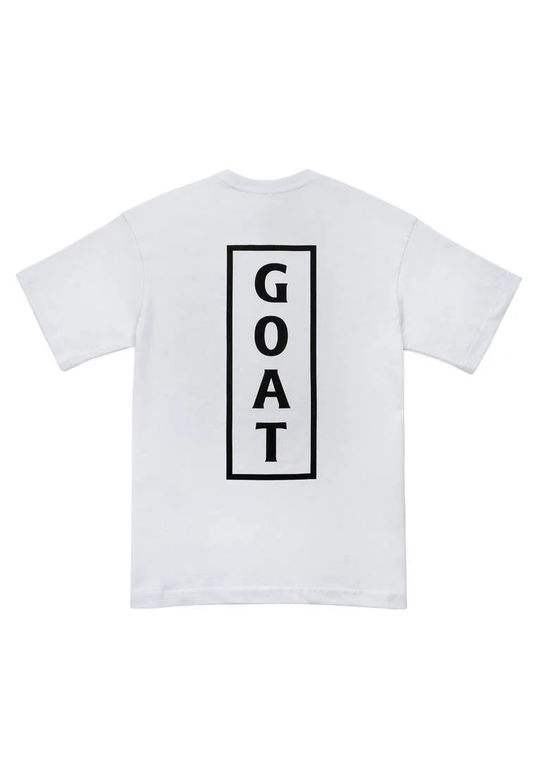 Erkek Vegan Beyaz T-Shirt - Goat Tasarım