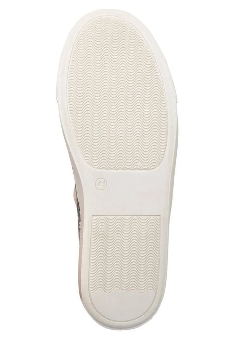 Erkek Vegan Deri Bej Slip On Sneakers - Playing Cards Tasarım