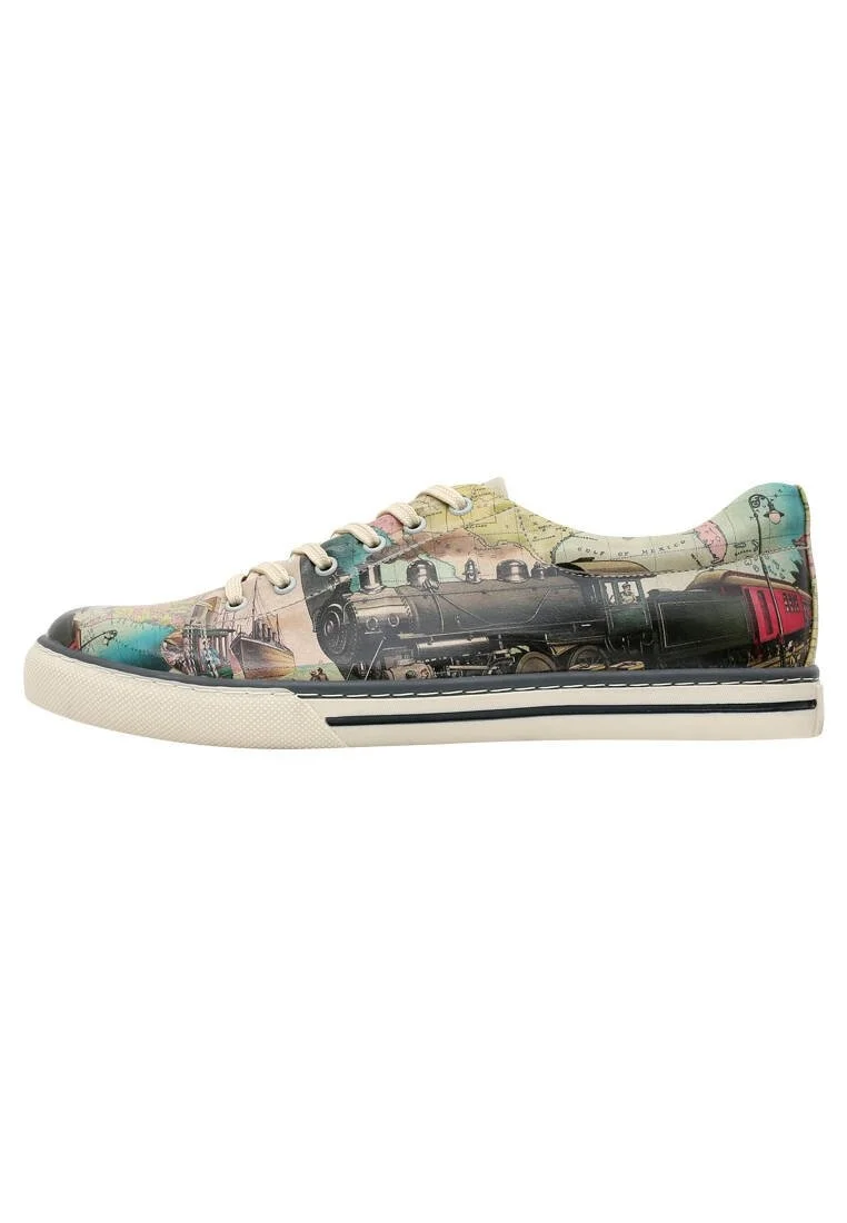 Erkek Vegan Deri Bej Sneakers - Choose a Place Tasarım