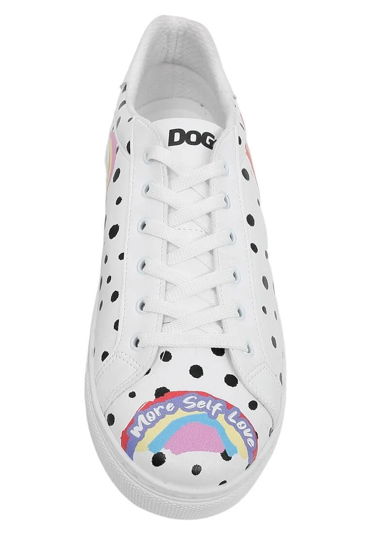 Erkek Vegan Deri Beyaz Günlük Sneakers - More Self Love Tasarım
