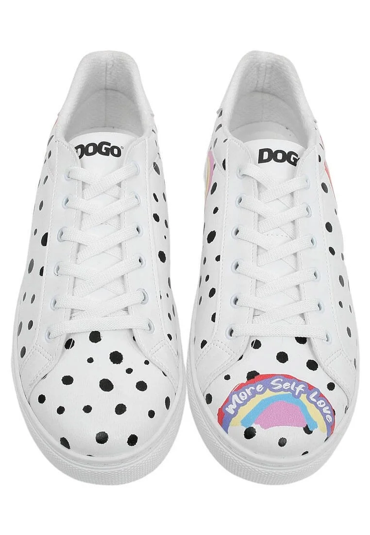 Erkek Vegan Deri Beyaz Günlük Sneakers - More Self Love Tasarım