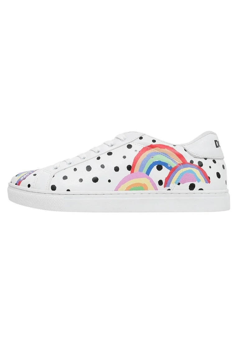 Erkek Vegan Deri Beyaz Günlük Sneakers - More Self Love Tasarım
