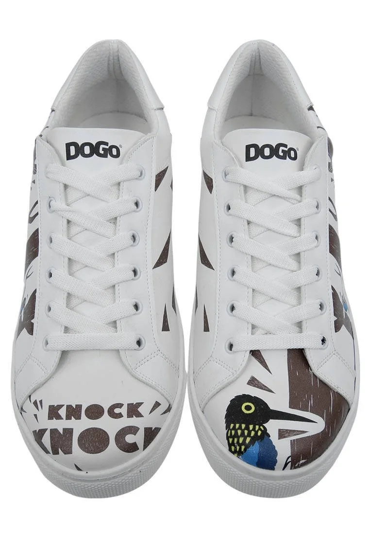 Erkek Vegan Deri Beyaz Sneakers - Knock Knock Tasarım
