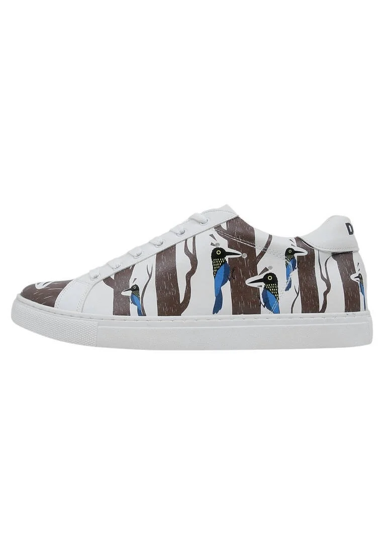 Erkek Vegan Deri Beyaz Sneakers - Knock Knock Tasarım