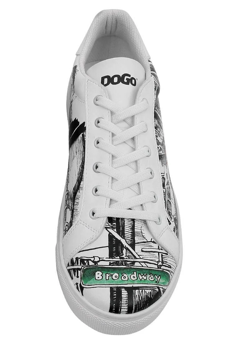Erkek Vegan Deri Beyaz Sneakers - Broadway Tasarım
