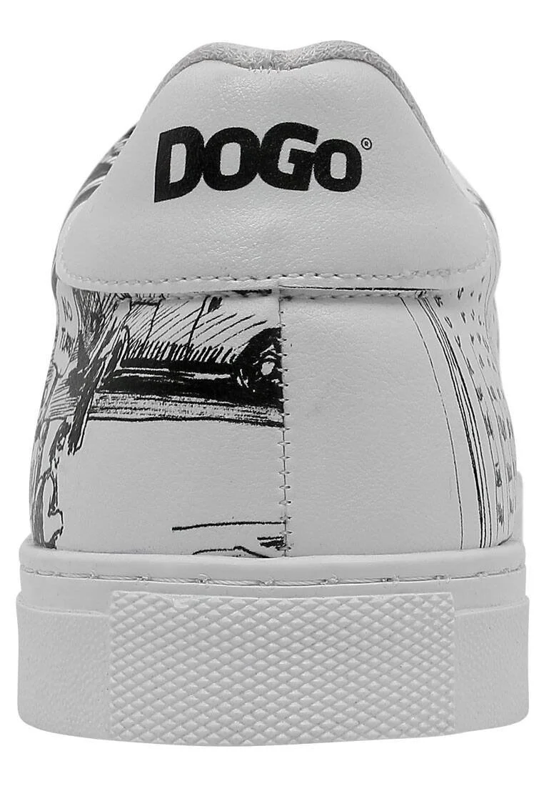 Erkek Vegan Deri Beyaz Sneakers - Broadway Tasarım