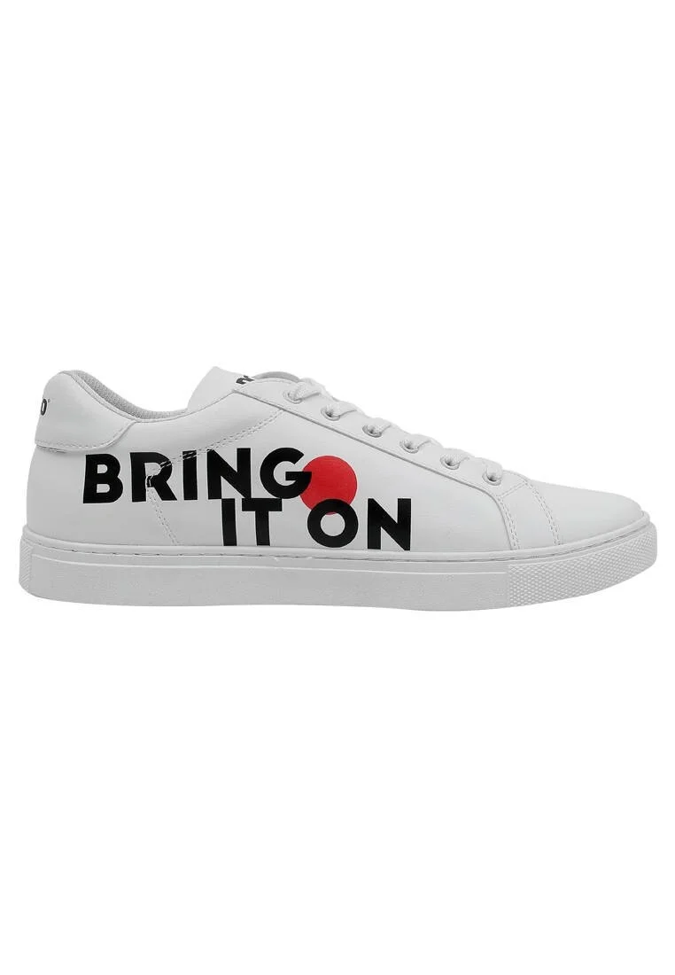 Erkek Vegan Deri Beyaz Sneakers - What's Next? Tasarım