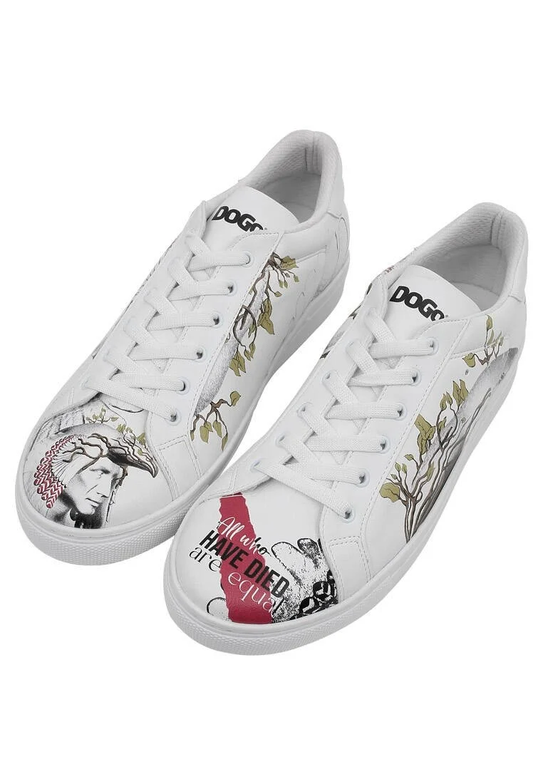 Erkek Vegan Deri Beyaz Sneakers - Equal Tasarım