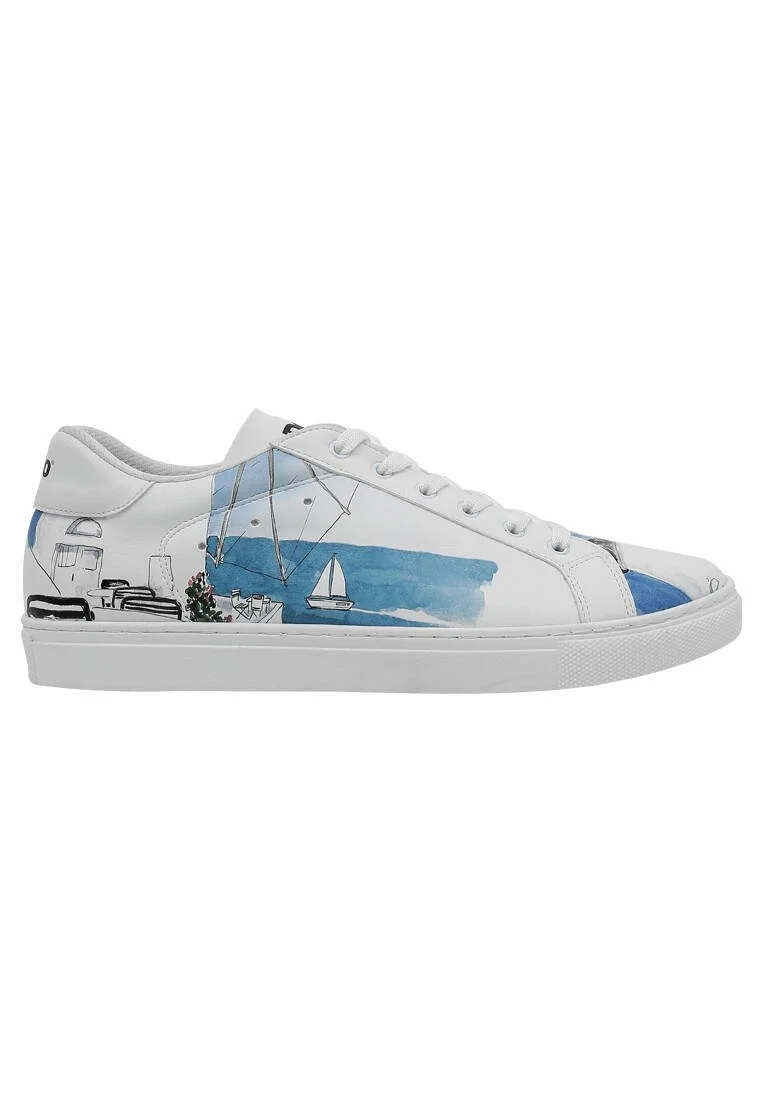 Erkek Vegan Deri Beyaz Sneakers - Meet me Halfway Tasarım