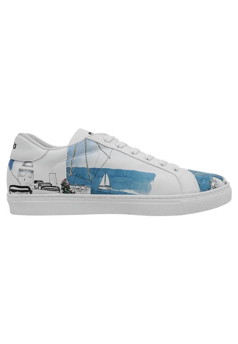 Erkek Vegan Deri Beyaz Sneakers - Meet me Halfway Tasarım