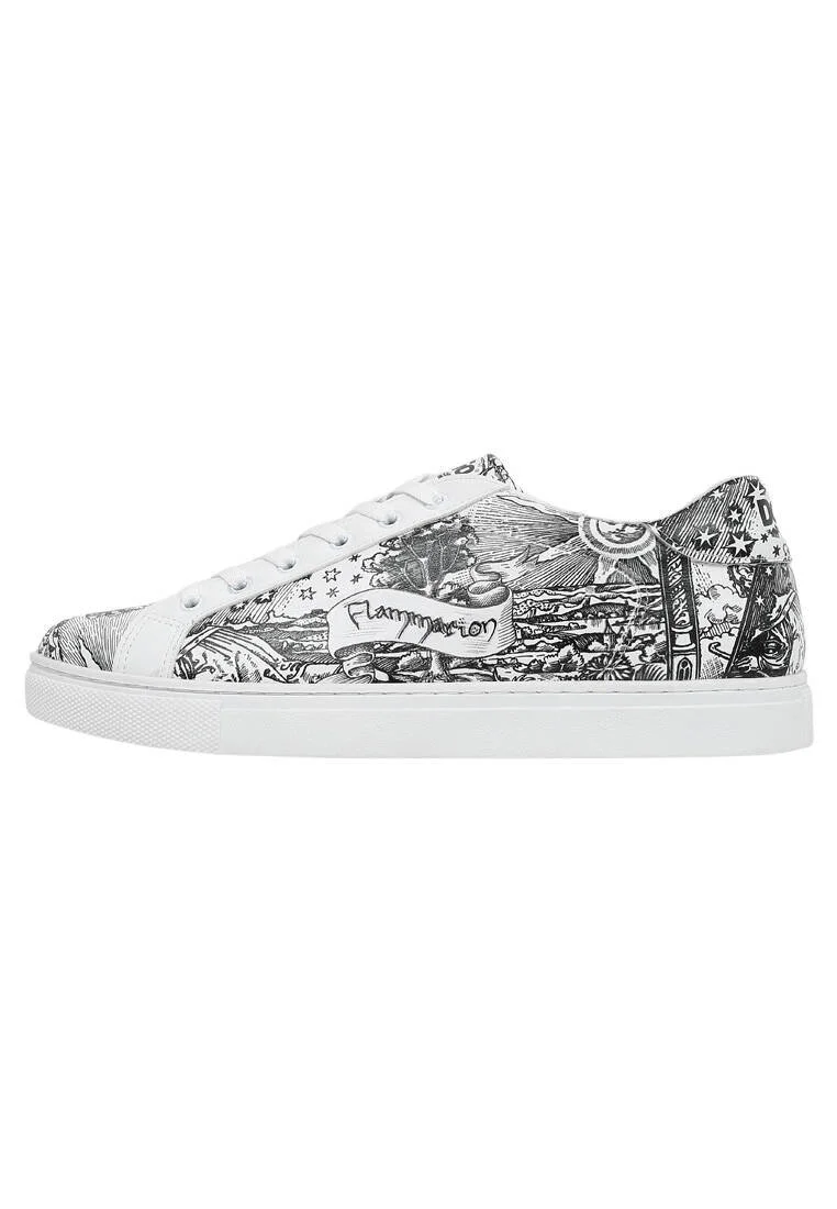 Erkek Vegan Deri Beyaz Sneakers - Flammarion Tasarım