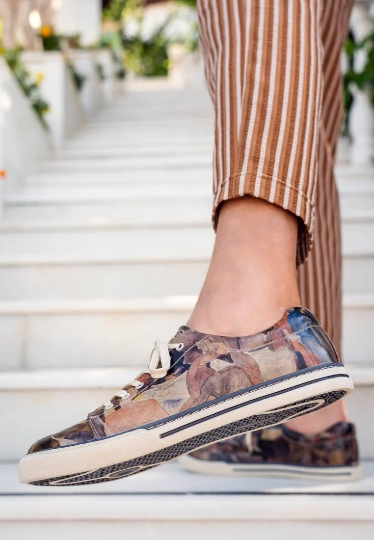 Erkek Vegan Deri Çok Renkli Sneakers - Be Still Tasarım