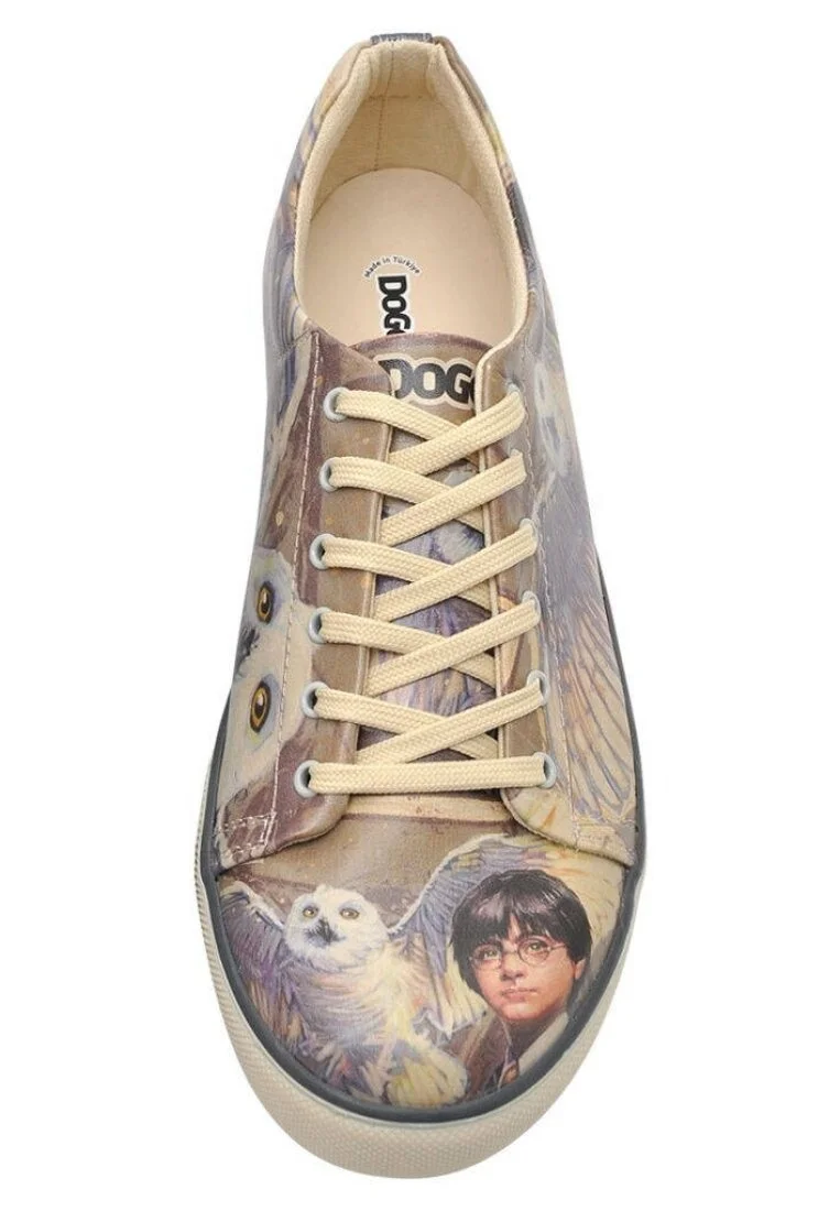 Erkek Vegan Deri Çok Renkli Sneakers - Warner Bros Harry and Hedwig Harry Potter Tasarım