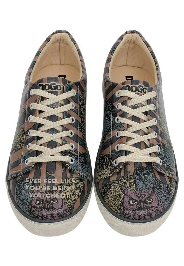 Erkek Vegan Deri Çok Renkli Günlük Sneakers - Ever Feel Like You're Being Watched Tasarım
