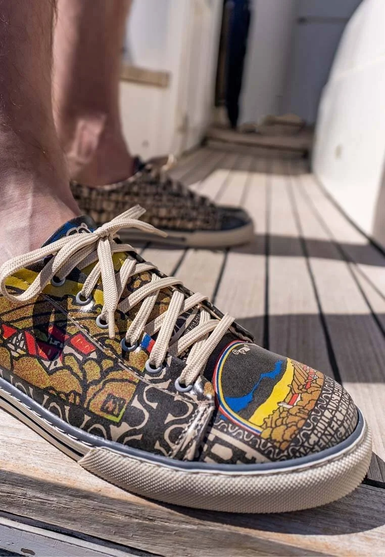 Erkek Vegan Deri Siyah Sneakers - Variete Nummer 11 Tasarım