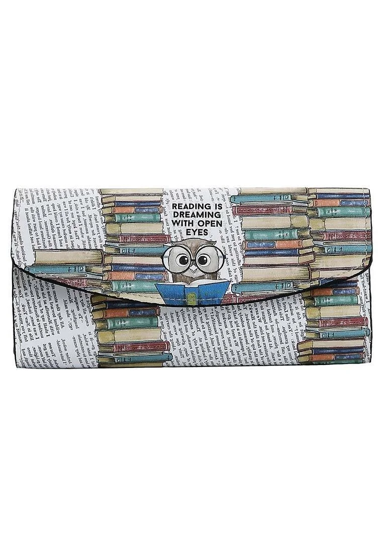 Femme Beige Portefeuille - The Wise Owl Motif