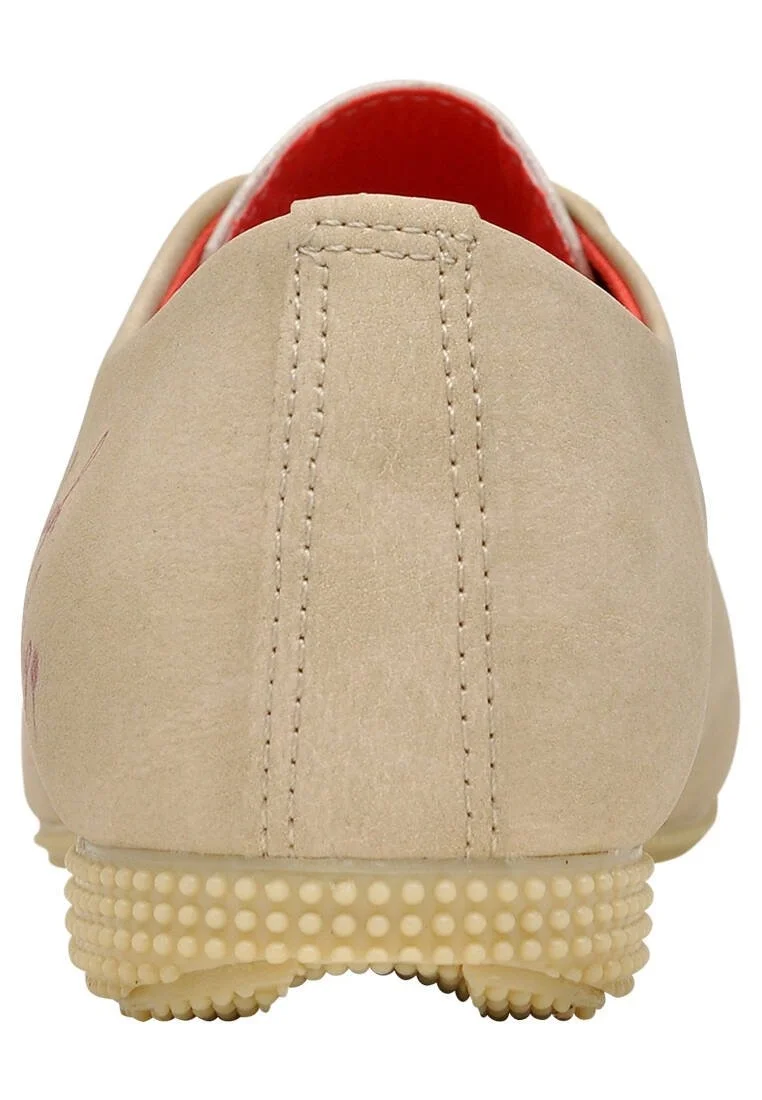 Femme Cuir Vegan Beige Baskets - Marilyn Monroe Motif