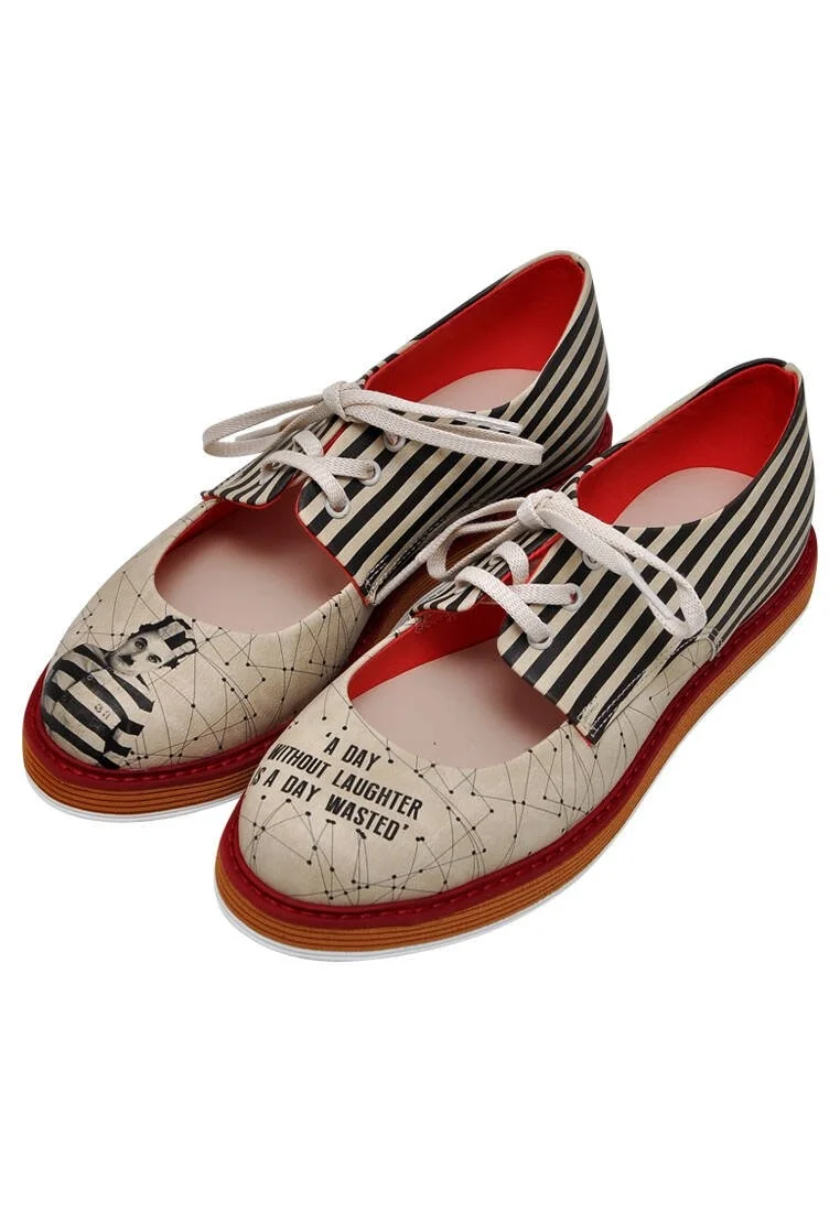 Femme Cuir Vegan Beige Baskets - C. Chaplin Motif