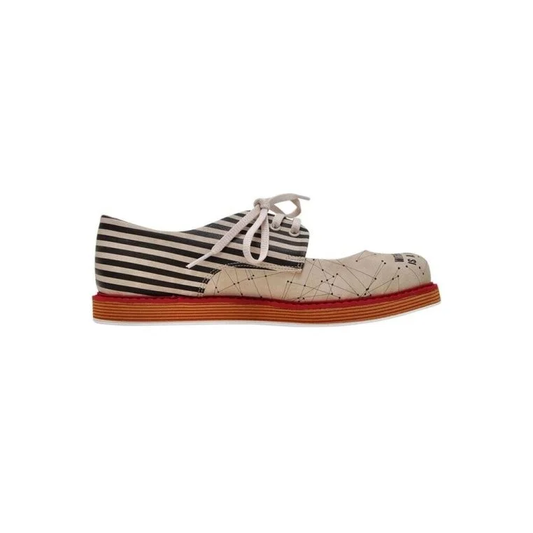 Femme Cuir Vegan Beige Baskets - C. Chaplin Motif
