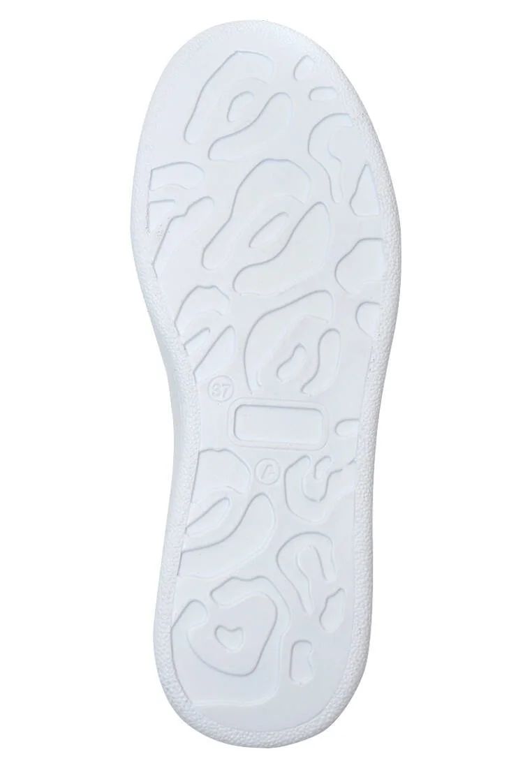 Femme Cuir Vegan Beige Baskets - Your Ride Your Bike Motif