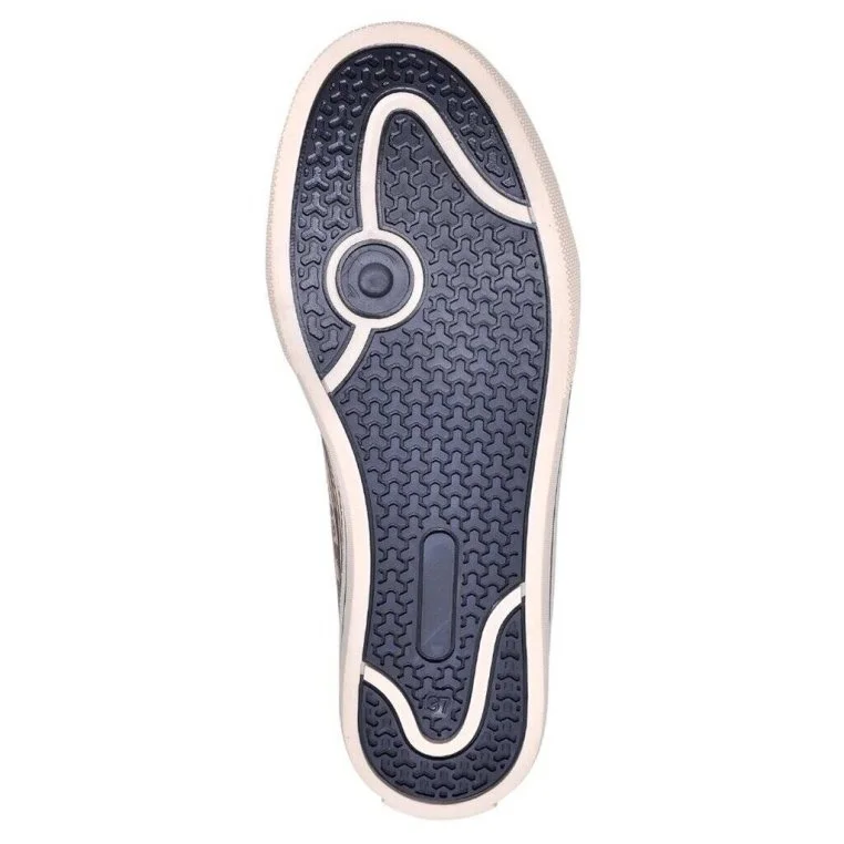 Femme Cuir Vegan Beige Baskets - Owl Motif