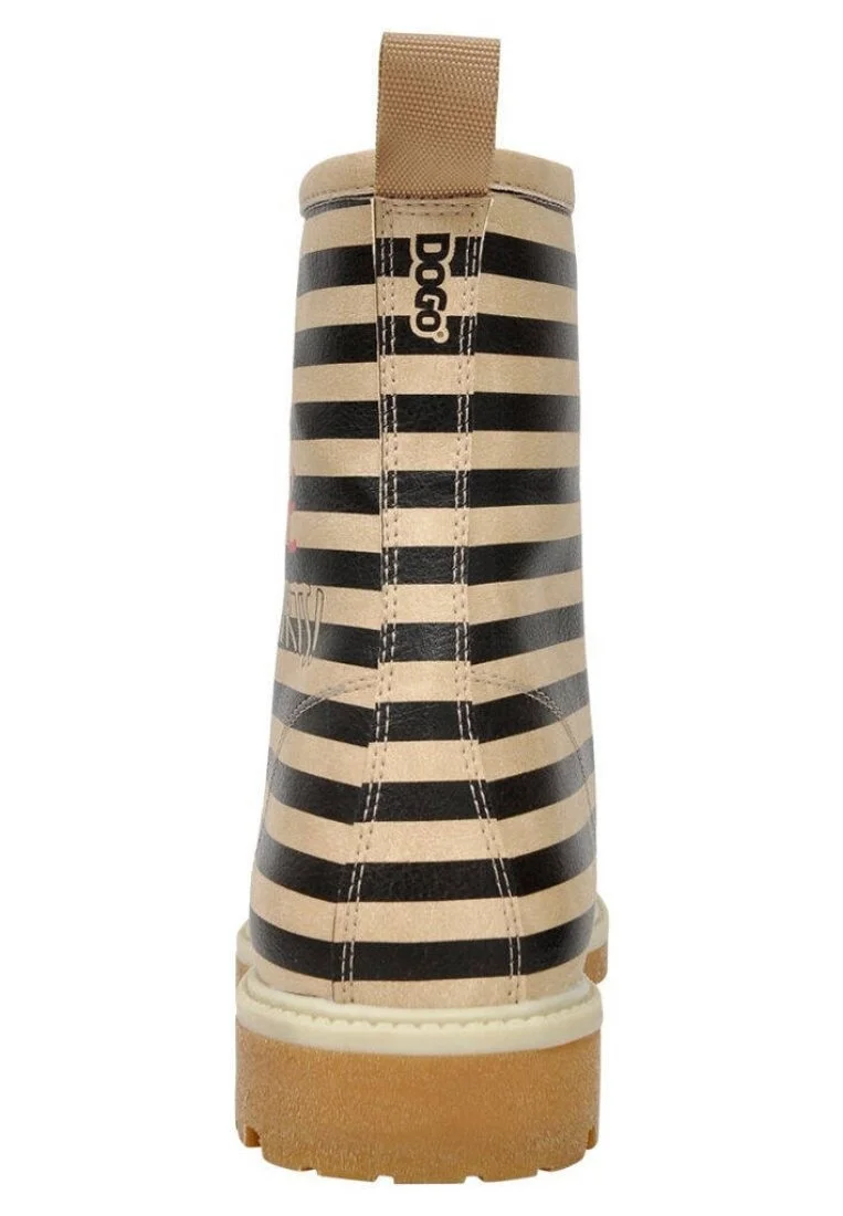 Femme Cuir Vegan Beige Bottes Longues - Love Hurts Motif