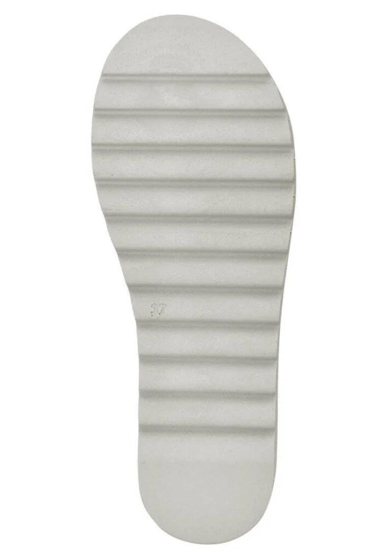 Femme Cuir Vegan Beige Sandales compensées - Sun please Motif