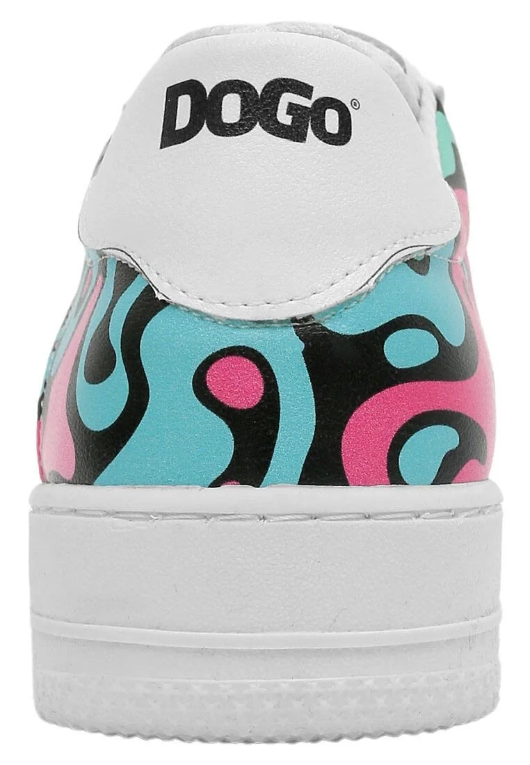 Femme Cuir Vegan Blanc Baskets - Pop the Art Motif