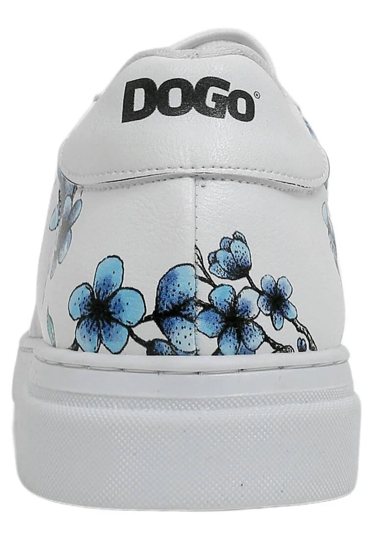 Femme Cuir Vegan Blanc Baskets - Stay Clever Motif