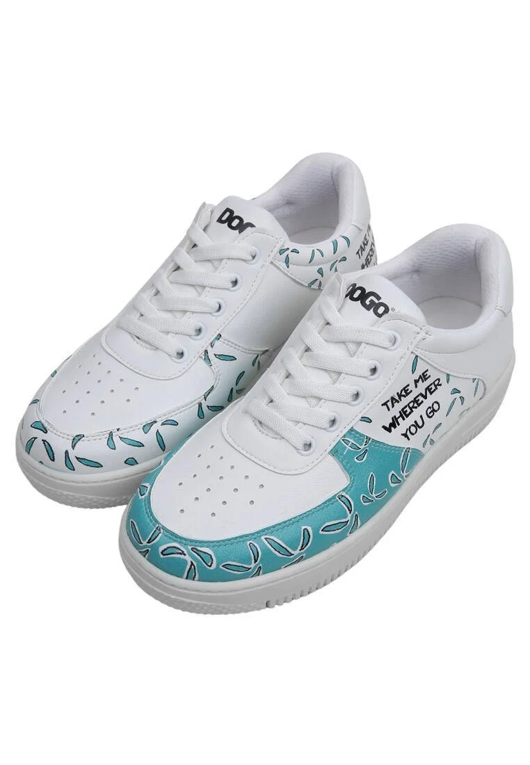 Femme Cuir Vegan Blanc Baskets - Koala Hug Motif