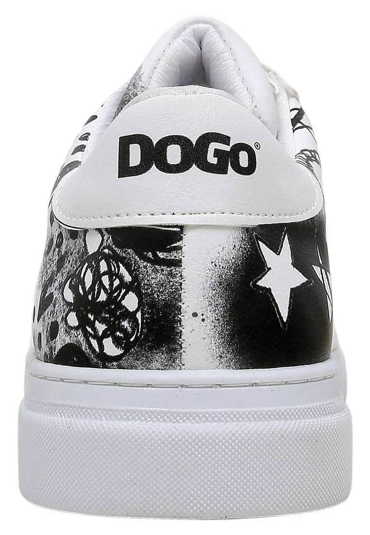 Femme Cuir Vegan Blanc Baskets - Icon Motif