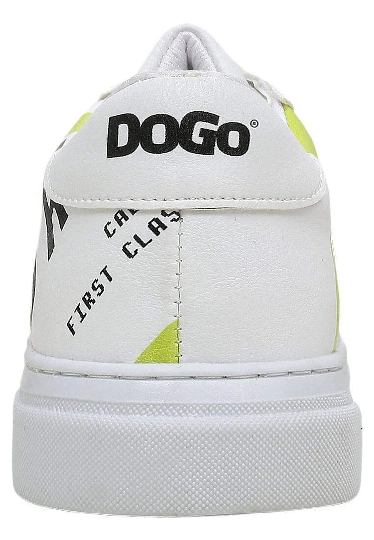Femme Cuir Vegan Blanc Baskets - New York Ticket Motif