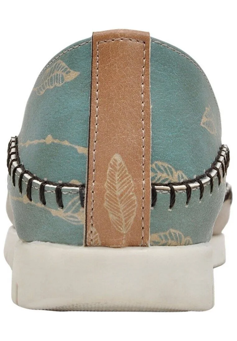 Femme Cuir Vegan Bleu Baskets - My Happy Place Motif