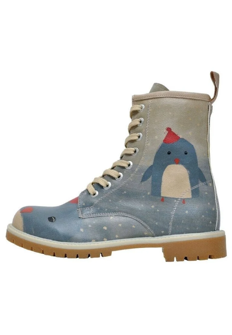 Femme Cuir Vegan Bleu Bottes Longues - Wish Motif