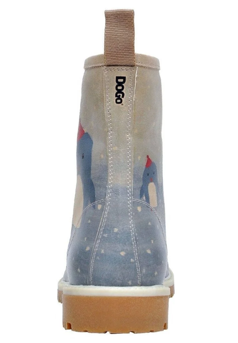 Femme Cuir Vegan Bleu Bottes Longues - Wish Motif